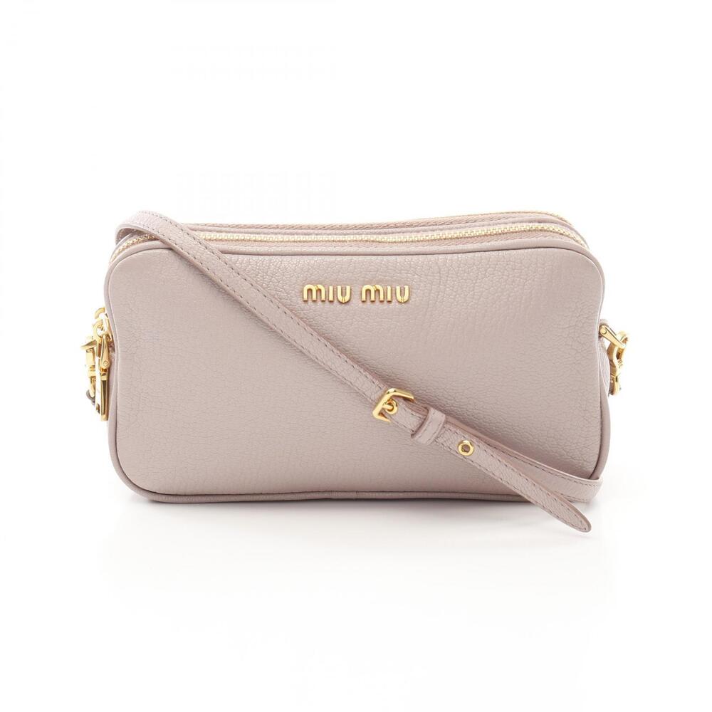 Miu Miu Madras Shoulder Bag Leather Pink